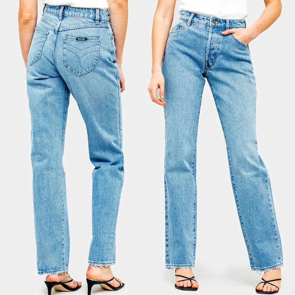 Rolla’s Classic Straight High Rise Jeans - 90s Blue - Size 28